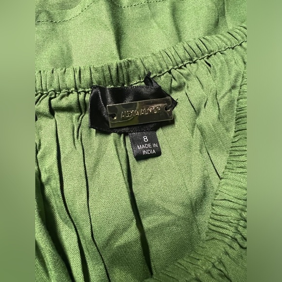 ALEXIA ADMOR Green smocked midi dress size 8 - Picture 11 of 14